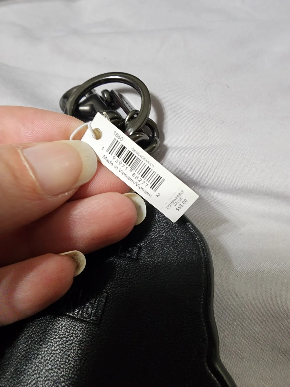 New Coach Marvel Blue and Black Leather Black Panther Keychain, Bag Charm - Picture 3 of 3